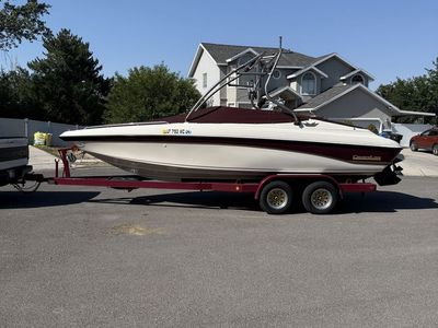1995 Crownline 225BR Ski & Wakeboard Boat with Wake Tower & Tandem Axle Trailer