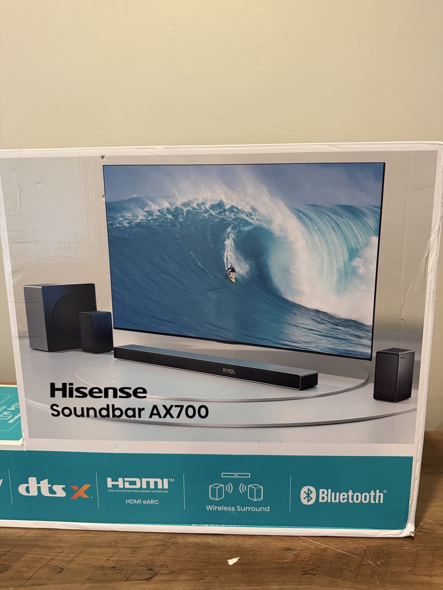 Hinsense soundbar ax700 5.1.4 CH Dolby Atmos