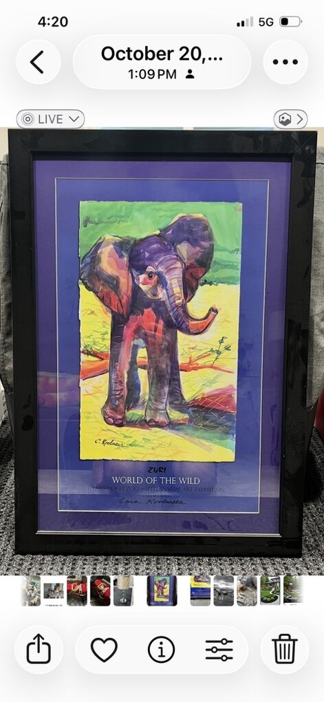 Zuri Custom Framed Original Watercolor