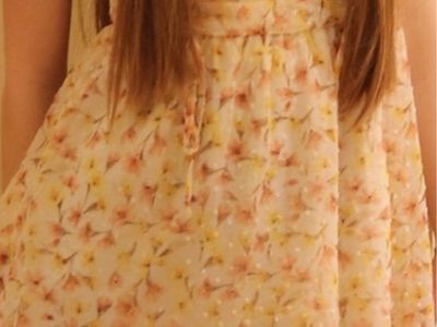 Pink and Yellow Floral Dress