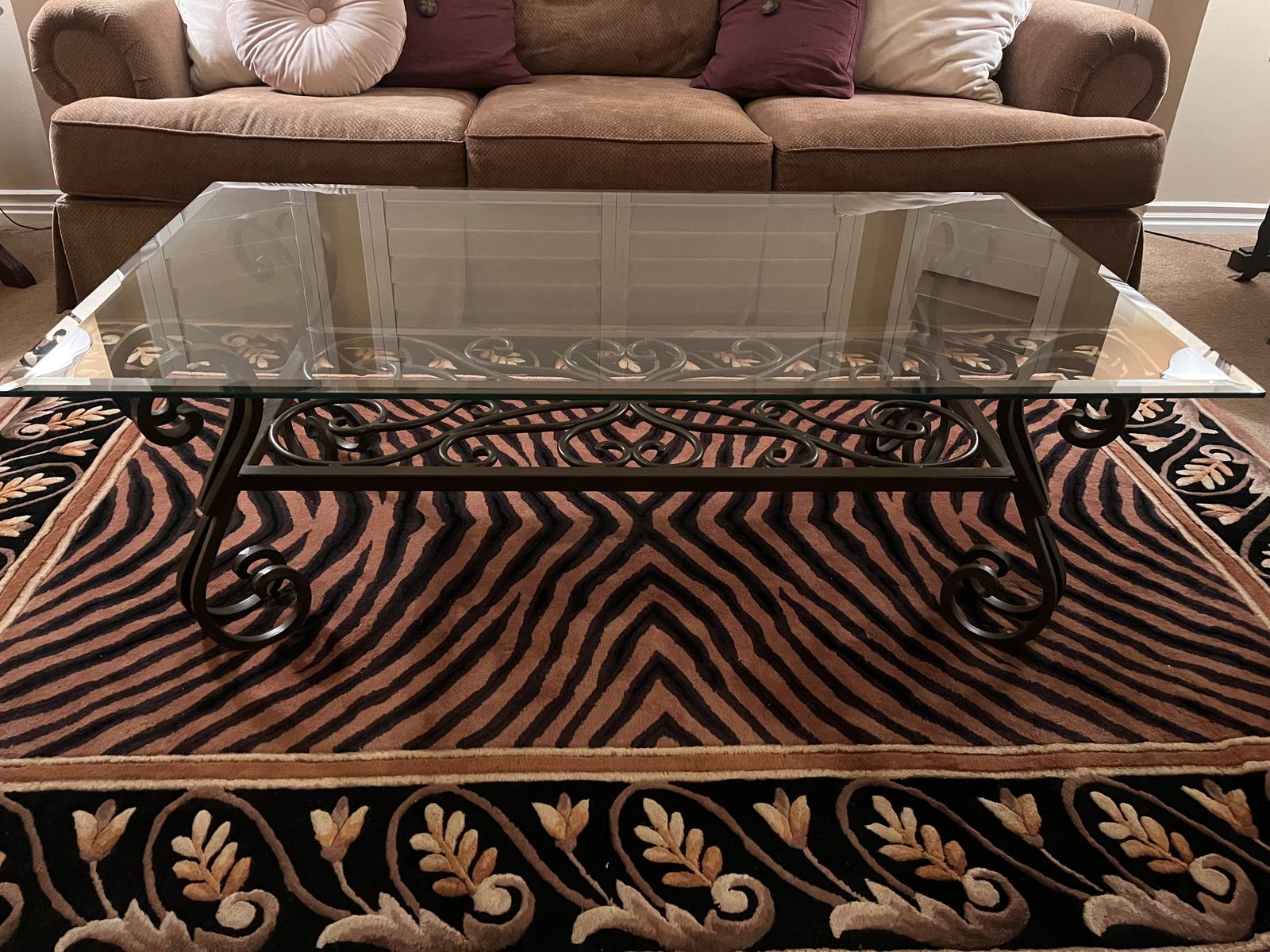 Glass coffee table