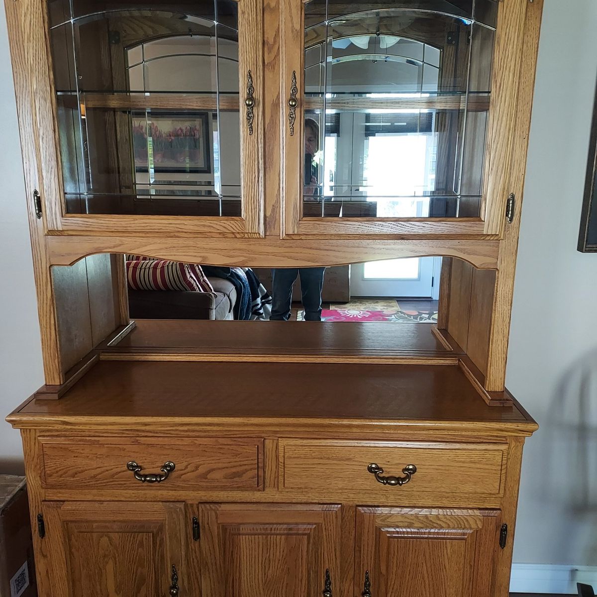 solid oak hutch