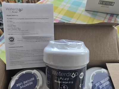 Waterdrop Plus Refrigerator Water Filter 3-Pack Model WDP-F13 GE MWF Replacement