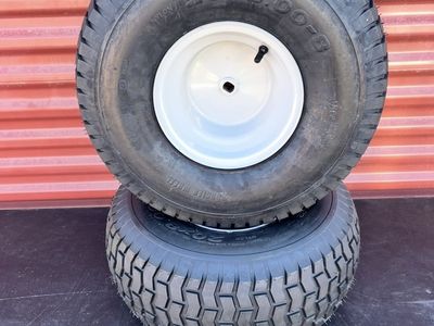 Set Of Two 20X8.0-8 Rear Lawn Tractor Tires New