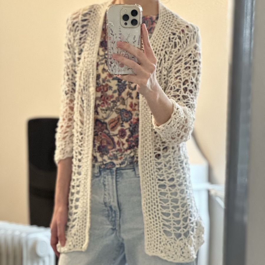 Boho crochet cardigan