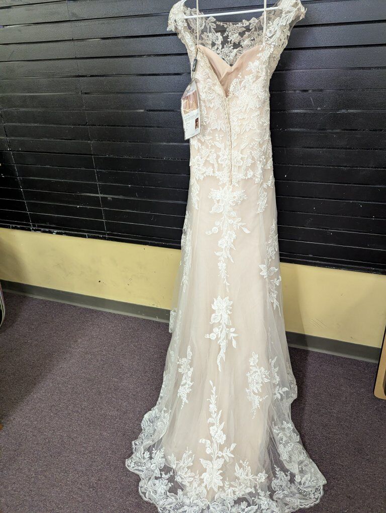 REBECCA INGRAM Liesl Lynette Ivory / Blush Sz 18