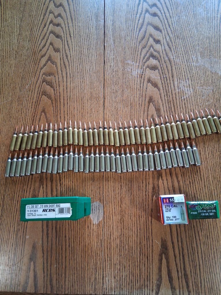 270 wsm reloaded bullets  and full length 270 wsm reloading dies