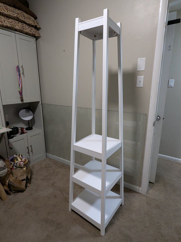 Tiered White Storage Rack/Standing Shelf