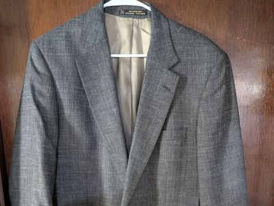 Men's Blazer Jacket, wool linen blend, fits size M