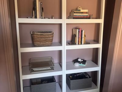 Crate & Barrel Sawyer Leaning Bookcases (Pair)