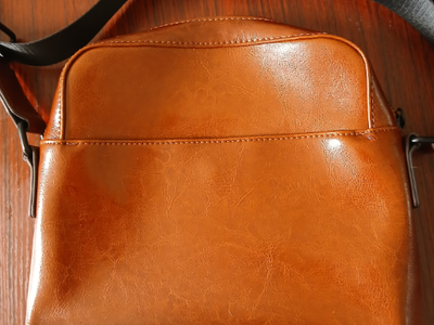 Herbalife Nutrition Brown Faux Leather Crossbody Bag Adjustable Strap-Section A