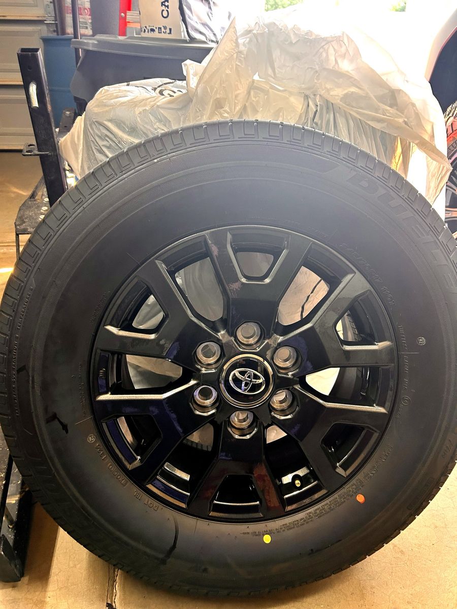 New Bridgestone Dueler 245/70R17 Tires & Black Rims (Set of 4) for Jeep, Toyota, Nissan, Honda, Ford