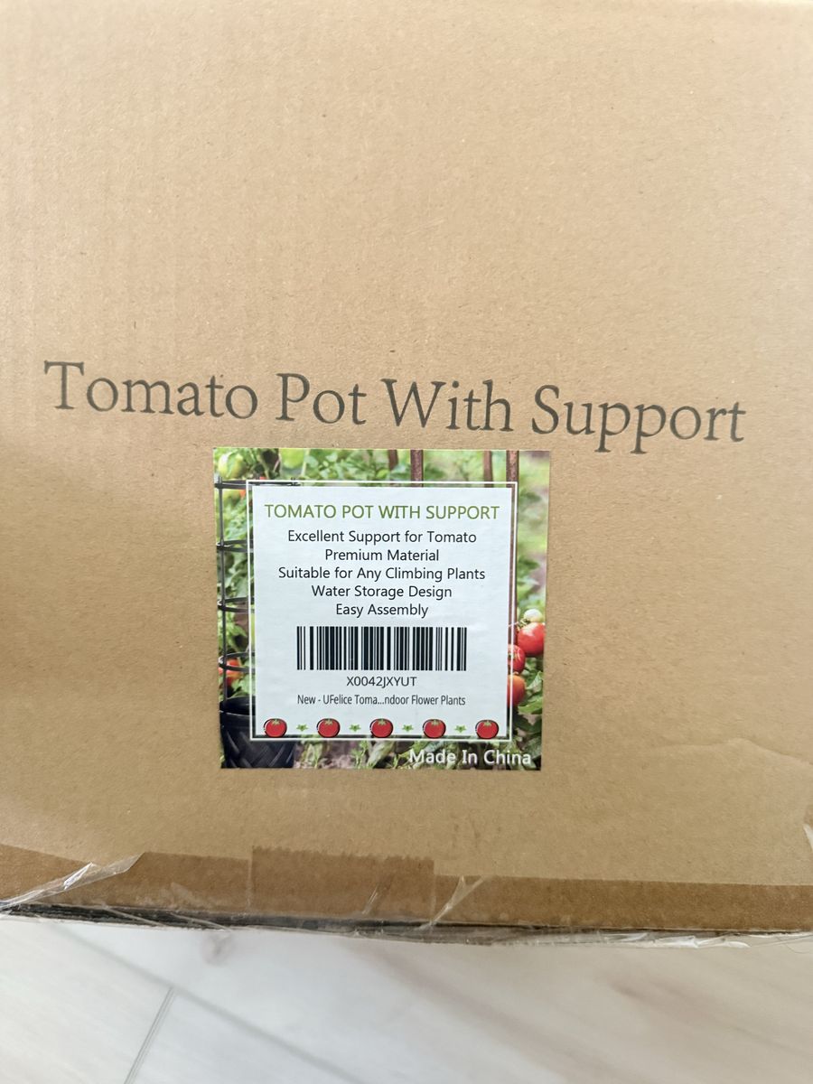 Tomato Pot With Support - Premium Material, Water Storage Design, Easy Assembly for Climbing Plants