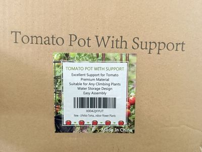 Tomato Pot With Support - Premium Material, Water Storage Design, Easy Assembly for Climbing Plants