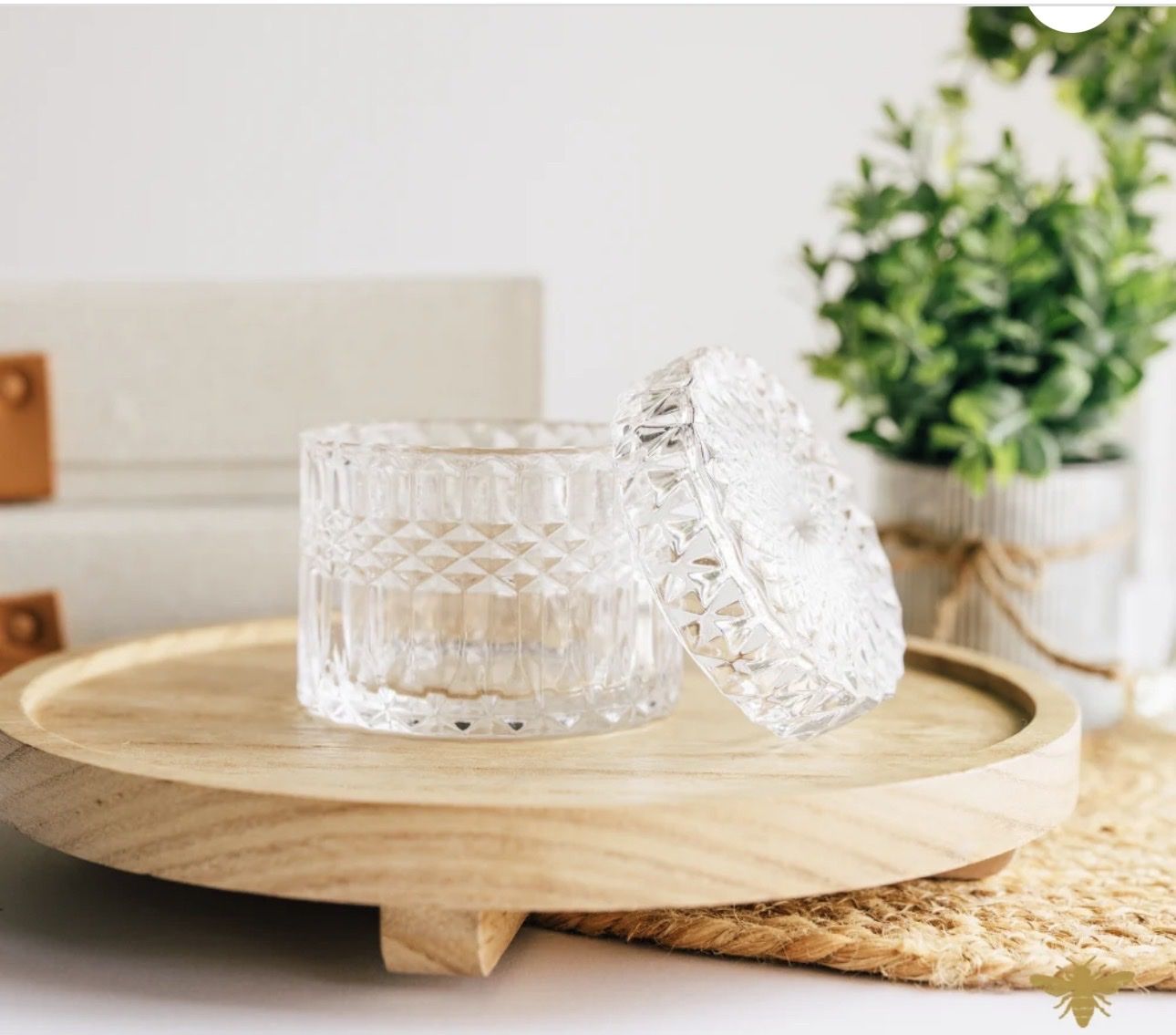 70Z DIAMOND CANDLE JAR WITH LID