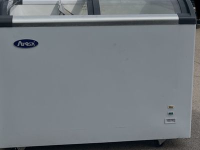 3-Atosa Curved Glass Top Chest Freezer.