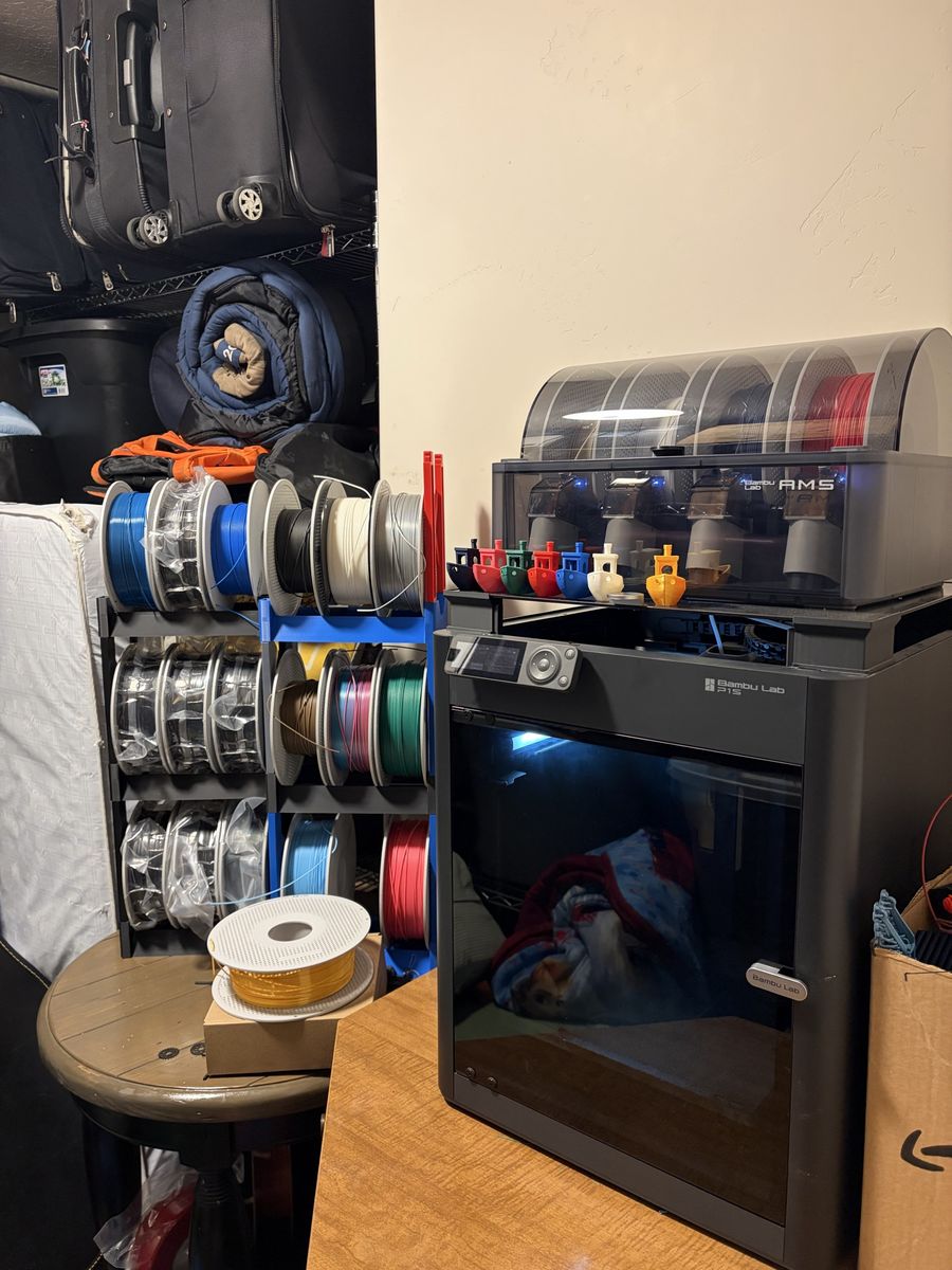 Bambu Lab P1S 3D Printer with AMS Multi-Color Printing System - Excellent Condition