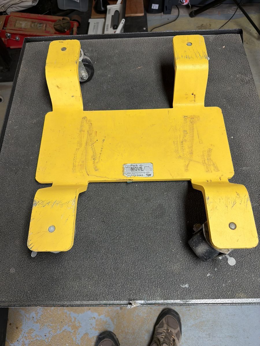 Park-n-Move Motorcycle Dolly Center Stand Mover Yellow Used