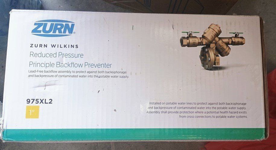 Zurn Wilkins 975XL2 1" Reduced Pressure Principle Backflow Preventer Assembly, Lead-Free 2 available