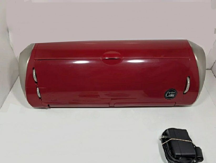 Cricut Cake Personal Electronic Cutter Machine Red with Power Supply