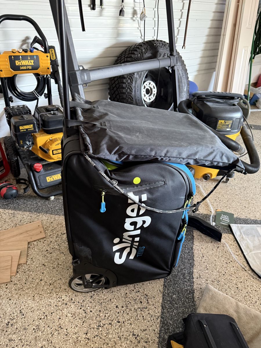 Slinger Bag T-One Tennis Ball Machine W/ Oscillating Plate & Remote - Used