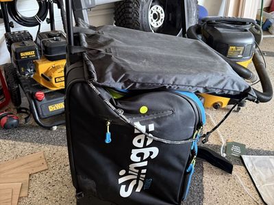 Slinger Bag T-One Tennis Ball Machine W/ Oscillating Plate & Remote - Used