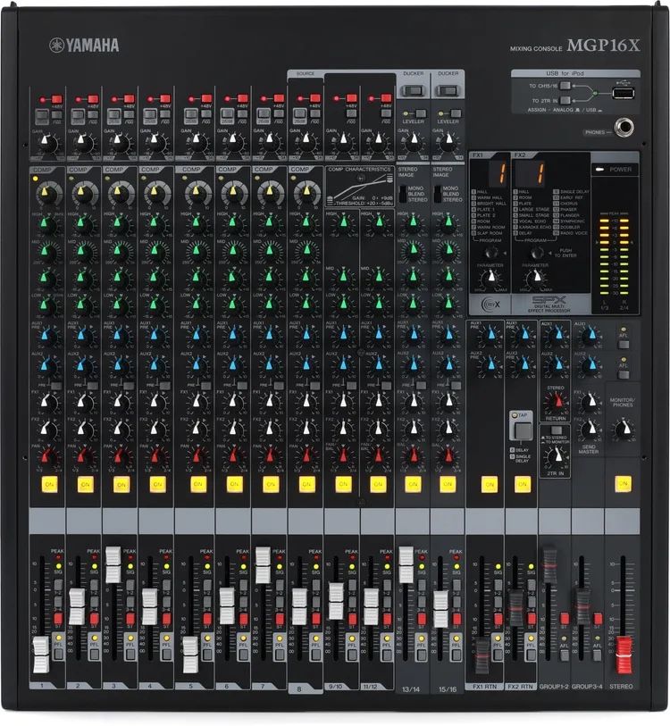 Yamaha MGP16X 16-Channel Premium Analog Mixing Console with Digital Effects