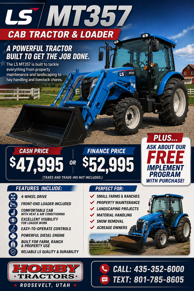 LS MT357 Cab Tractor & Loader – 4WD Utility Tractor