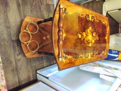 Vintige IInlaid Itialian wine cart