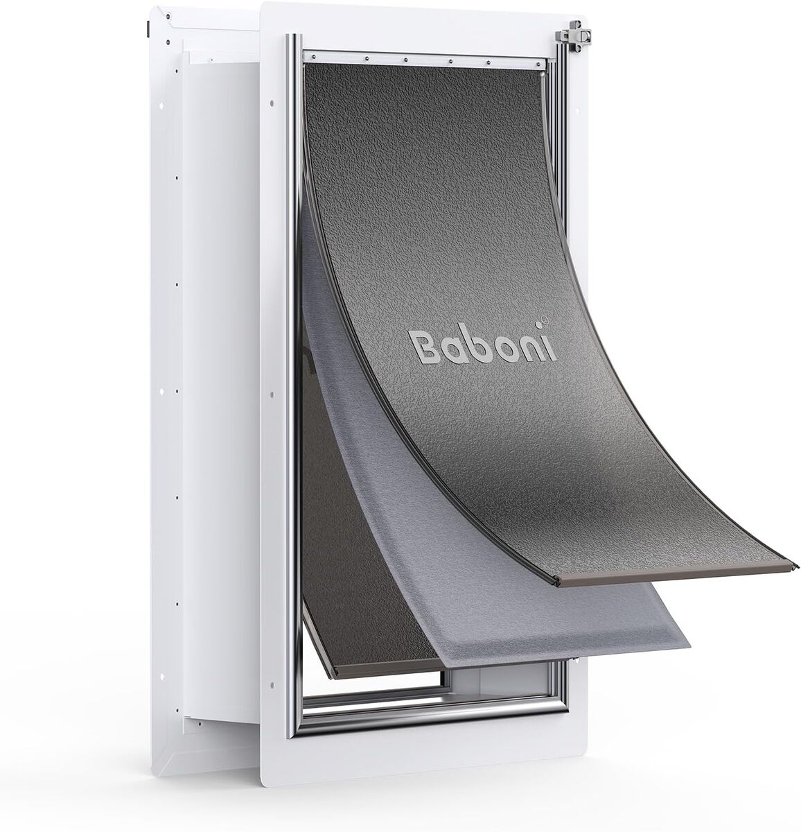 Baboni 3-Flap Pet Door for Wall, Steel Frame