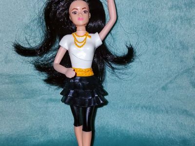 A 2014 Mattel McDonald's happy meal toy Raquelle from the web series of Barbie Life In The Dreamhouse Fashion Doll .