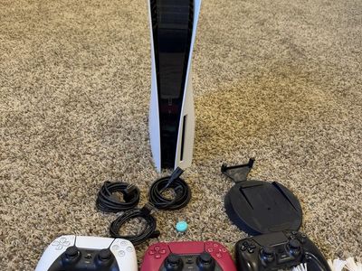 Sony PlayStation 5 PS5 Disc Console with 3 DualSense Controllers & Stand - Excellent Condition