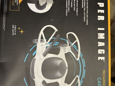 Sharper Image Fly+Drive Dual-Function Vehicle Drone, Black 5.5 in x 5.51 in