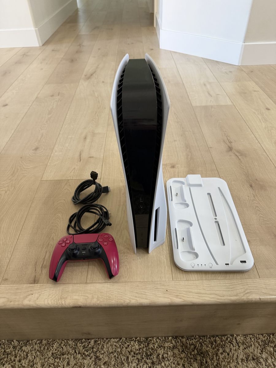 PlayStation 5 with charger stand 