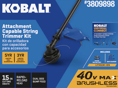 Kobalt Gen4 40-volt 15-in String Trimmer w/ 4.0 Ah Battery & Charger