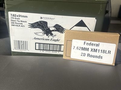 Federal 7.62 Ammo 240 Rounds