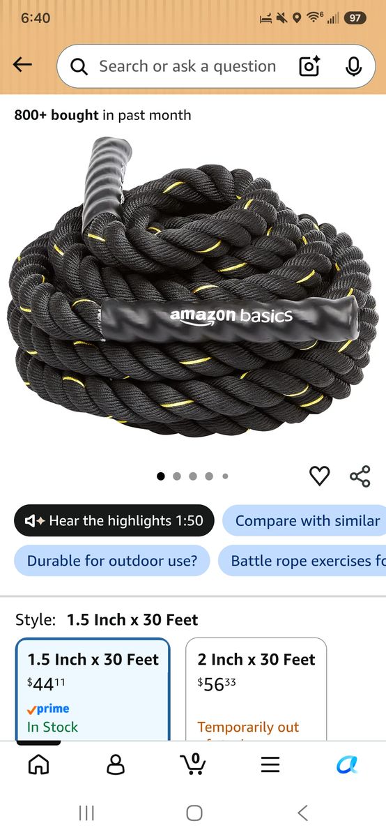 Battle Rope 30' New