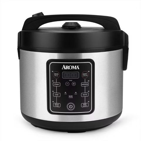 Aroma 20 Cup Multicooker & Rice Cooker - Stainless Steel