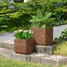 Corten Style Planters, Set of Two  1992612  #106545