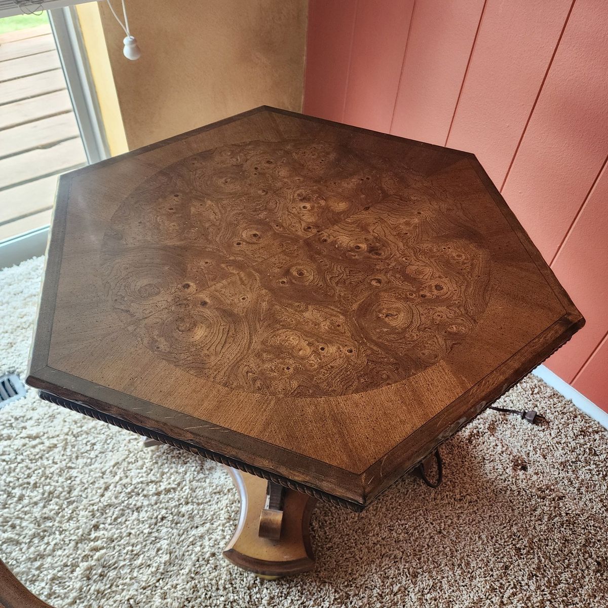 Gorgeous Antique/Vintage Burlwood Side Table