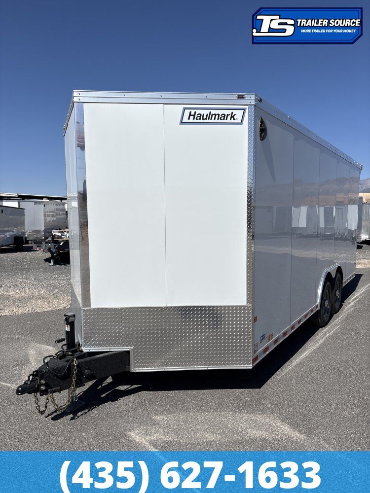 8.5x20 Haulmark Grizzly HD Enclosed Cargo Trailer - 7'6" Interior - 14K GVWR - Double 3/4 Floor, Rear Spoiler w/ Load Lights