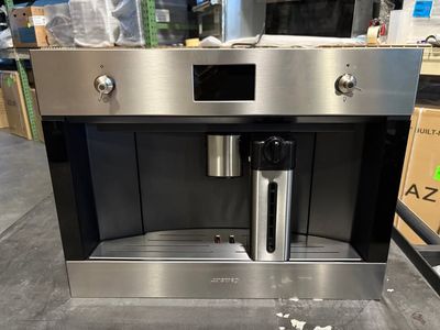 Smeg CMSU4303X 24 Inch Built-In Fully Automatic Coffee Machine with Milk Frother & Coffee Grinder