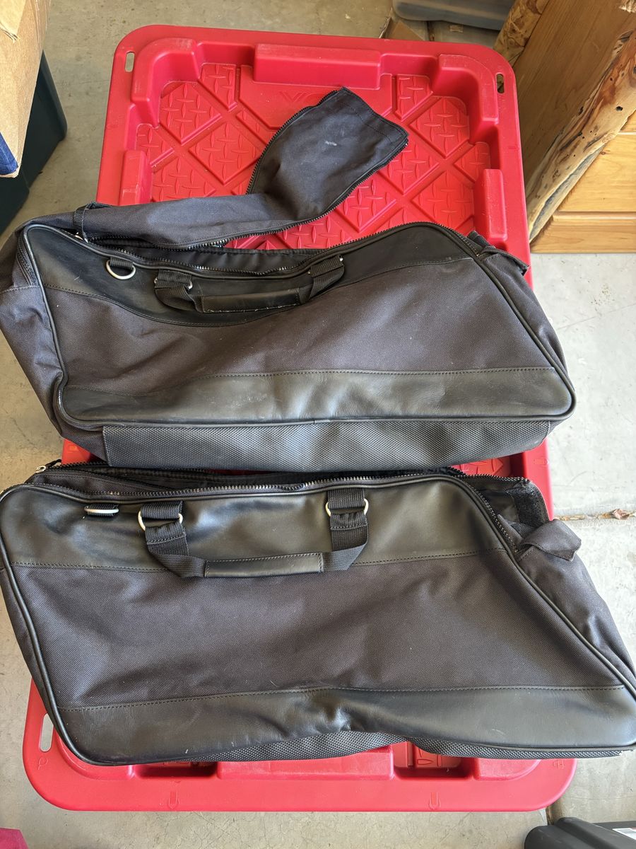 Two Black Motorcycle Saddlebags inserts-Durable & Spacious Storage for Your Ride