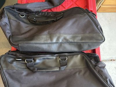 Two Black Motorcycle Saddlebags inserts-Durable & Spacious Storage for Your Ride