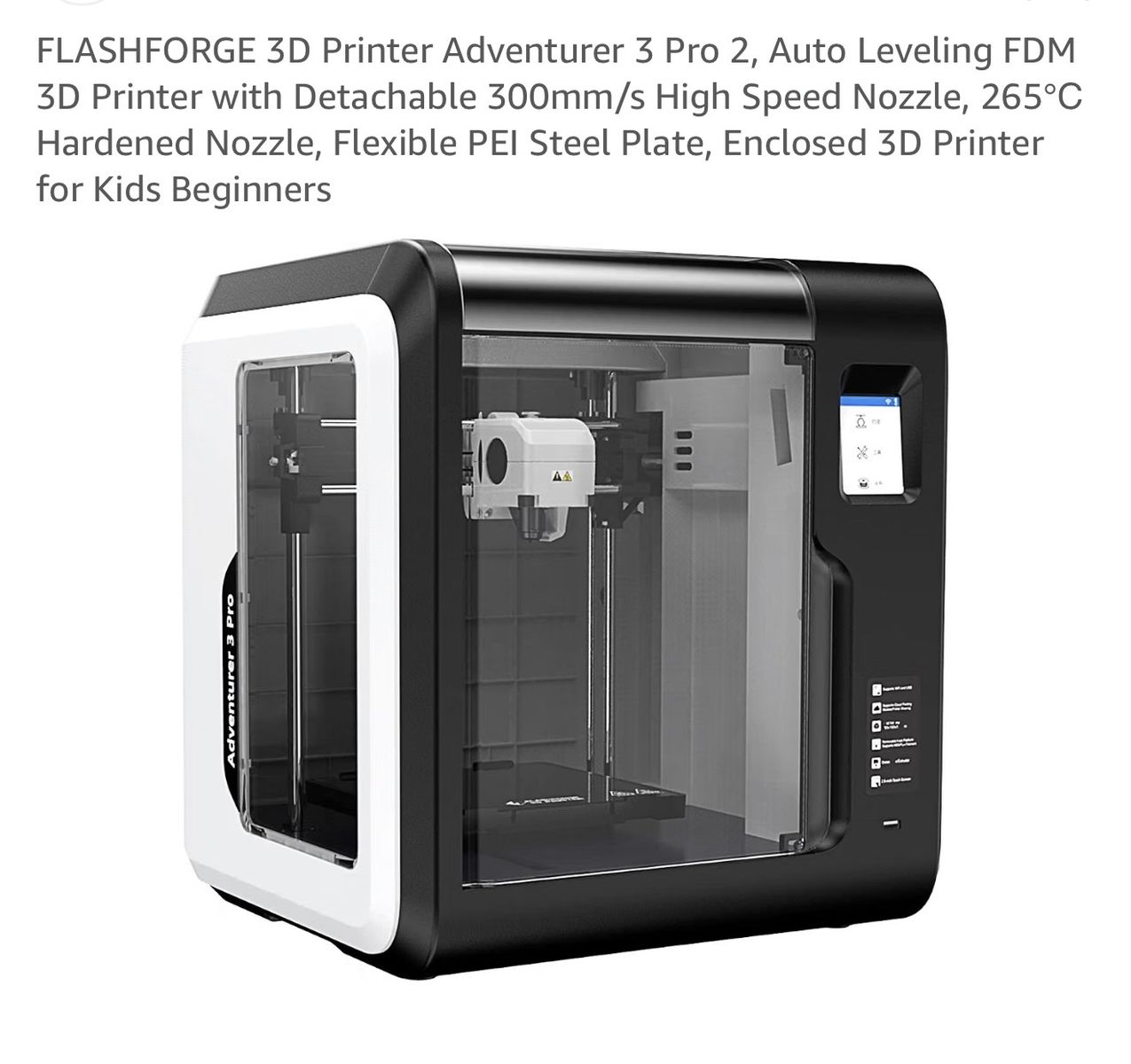Flashforge Adventurer 3 Pro 2 Enclosed FDM 3D Printer - Auto Leveling