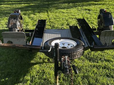 Super heavy duty 2 rail motorcycle trailer