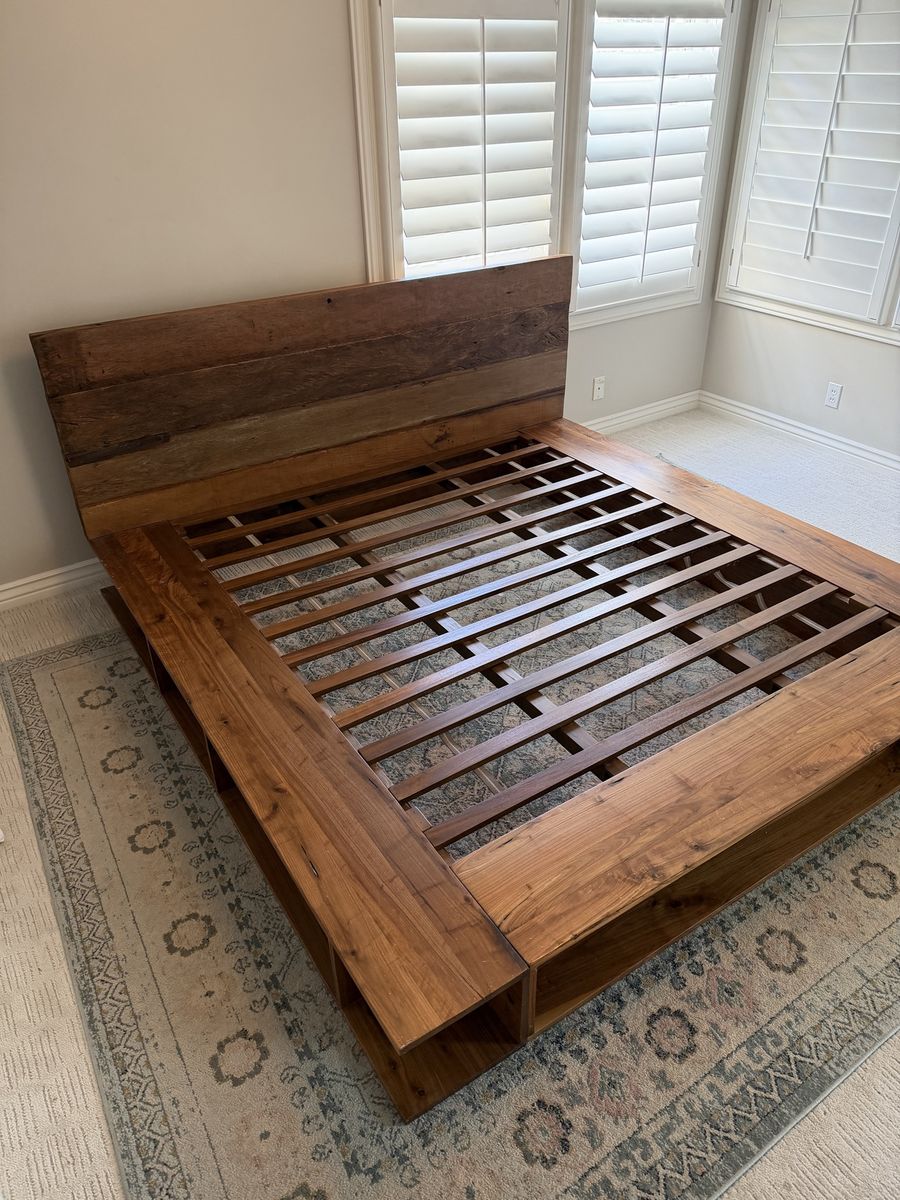 Anthropologie Reclaimed Wood King Bed