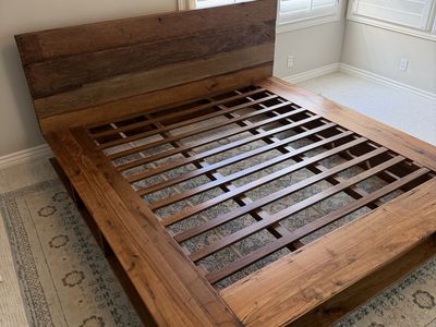 Anthropologie Reclaimed Wood King Bed