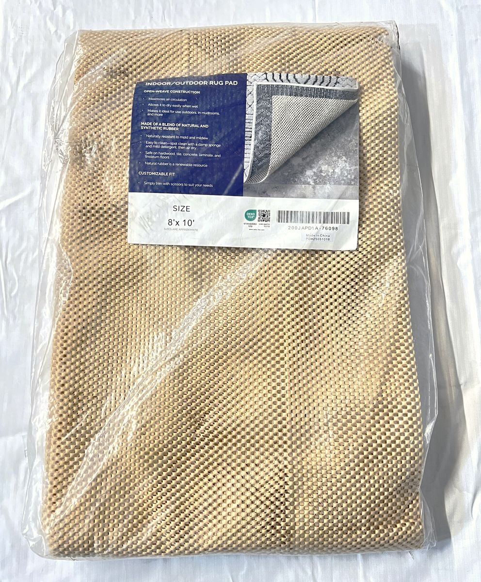 Non-Slip Indoor/Outdoor Rug Pad 8ft x 10ft - New