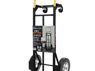 SIMPLI-MAGIC 2-in-1 Convertible Hand Truck & 4-Wheeled Platform Dolly, 800lb Capacity